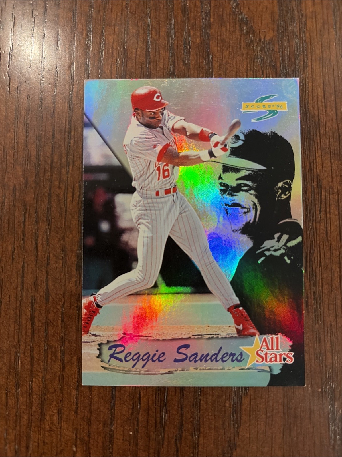 1996 Score Reggie Sanders All Stars Refractor Card #16 of 20