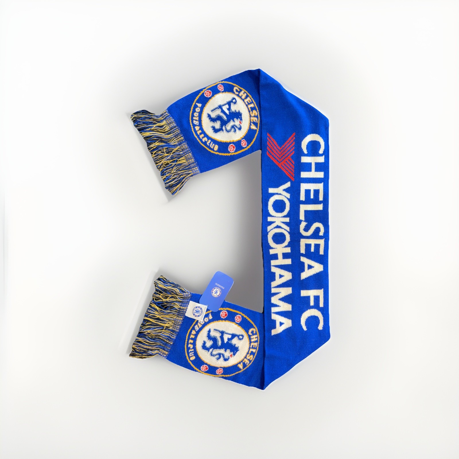 Chelsea fc yokohama scarf – official soccer fan scarf – blue – premier league
