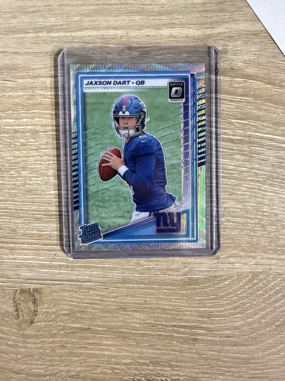 2025 Panini Donruss Optic Rated Rookie Wave Prizm Jaxson Dart /300 #273 Giants
