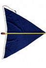 Antique Cotton 1944 US Navy  Signal Flag Maritime  Burgee  48 X 58” XL pennant — photo 1