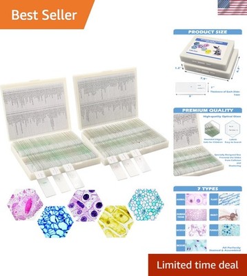 Explore Biology: 100 Prepared Slides with  Glass & Safety Design