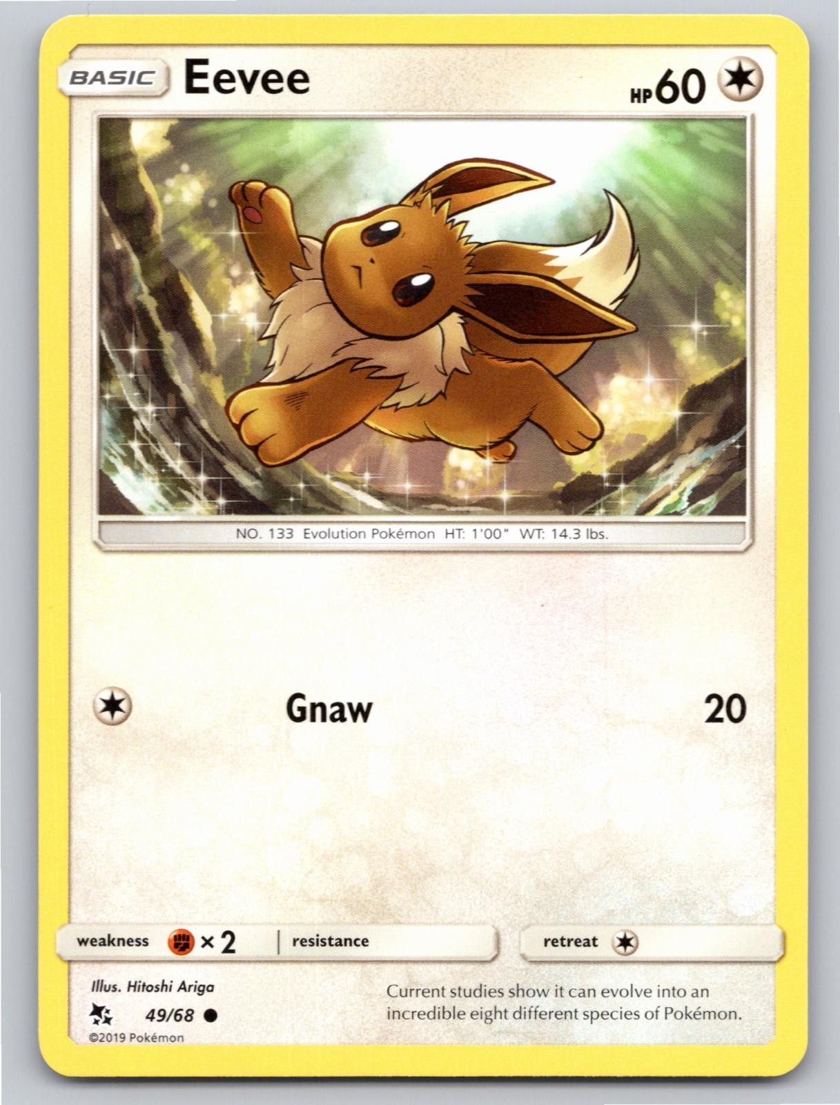 2019 POKEMON EEVEE HIDDEN FATES 49/68 COMMON NM A25120 FREE S&H