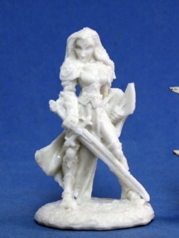 Reaper Miniatures Finari, Female Paladin #77077 Bones Unpainted Plastic Figure