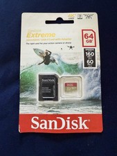 SanDisk 64GB Extreme Micro SDHC Memory Card UHS-1 U3 4K 160MB/s with Adapter
