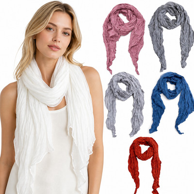 XXL Silk Cotton Seidenschal Lang Schal Langschal Halstuch Seide Tuch Damenschal 