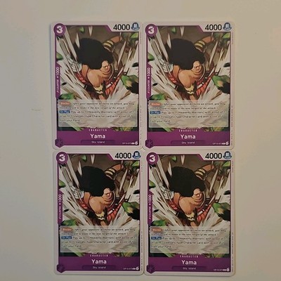 One Piece Yama OP15-073 Character Cards x4 English Blocker Regular NM Playset 