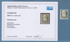 DDR 1953  K&ouml;pfe II  25Pfg-Spitzenwert  Mi.-Nr. 334 va XI gest. mit Befund K&ouml;nig
