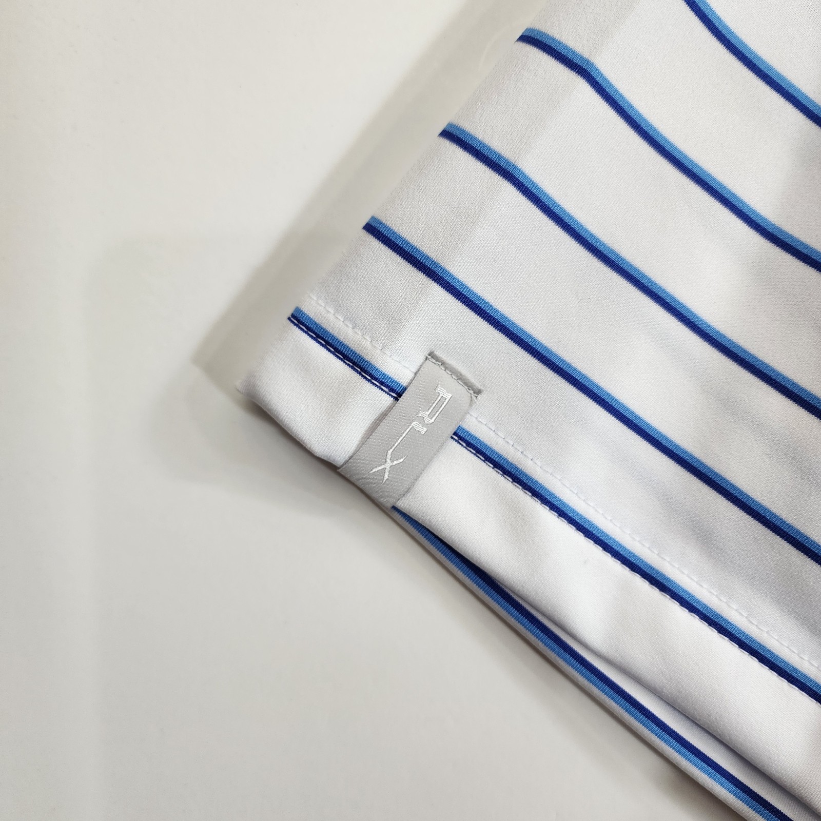 RLX RALPH LAUREN Polo Shirt Mens XL Blue White Ombre WICKING Golf Athleisure thumbnail 5