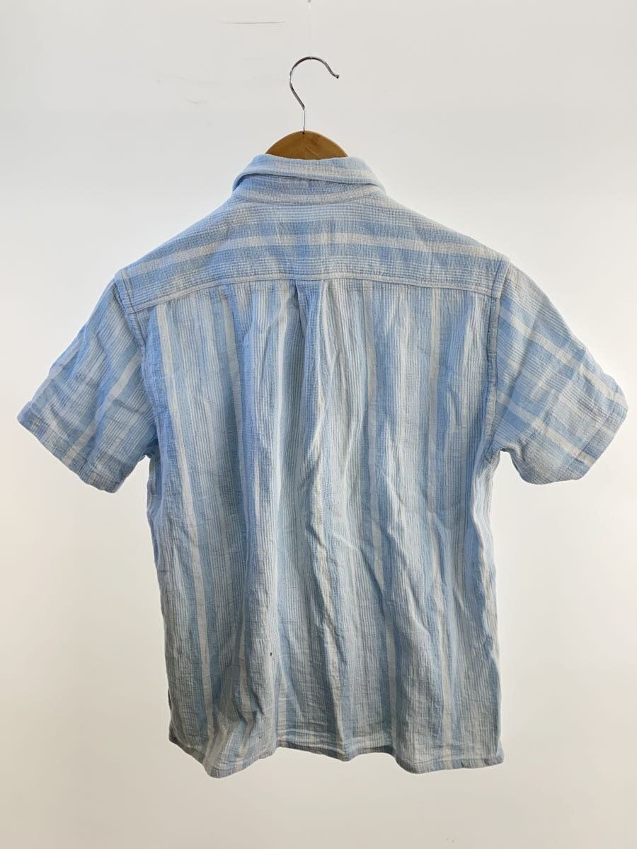 BoTT 半袖シャツ XL ストライプ ガーゼ素材 刺繍ロゴ ピスネーム ブルー BoTT 半袖シャツ XL ストライプ ガーゼ素材 刺繍ロゴ ピスネーム