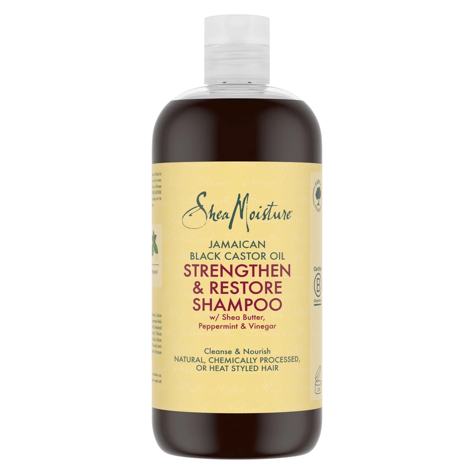 Shea Moisture Strengthen & Restore Shampoo Jamaican Black Castor Oil 473ml Bonus - Image 1 of 3