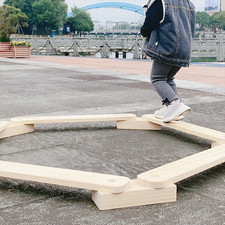 Wooden Balance Beam Gift Non Slip Balance Board Playset for Boys Girls Kids
