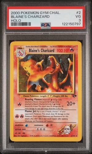 Blaine's Charizard (Unlimited) graded PSA 3 for sale on eBay