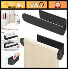 Self-Adhesive Hand Towel Holder - Wall-Mounted Towel Rack, 8" Square, 2 Pack, Bl