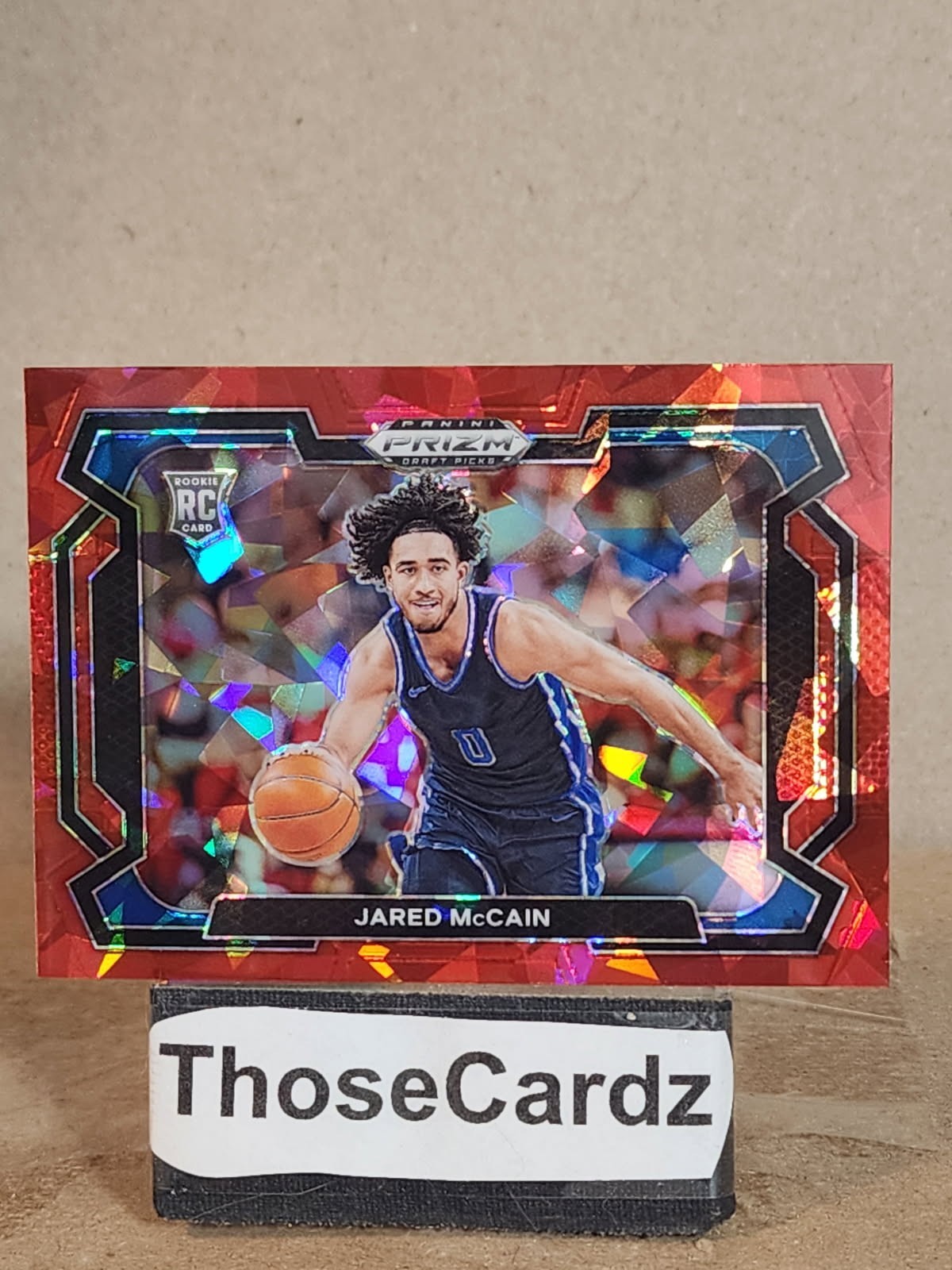 2024 Prizm Draft Picks Red Cracked Ice Variation #35 Jared McCain