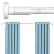 MEXAU White Tension Curtain Rods 41-118 In Extra Long 41-118in-1 Pack,