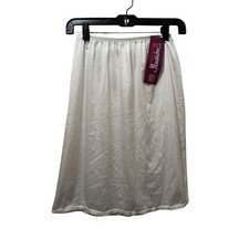 Vassarette Illusion Half Slip Small White 20  Lace Trim NWT FLAWED 