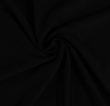 Easy-Care Scuba Knit Black Smooth 60" Polyester Fabric by the Yard D334.01