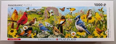 Eurographics Puzzle Vögel im Garten, 1000 Teile Panorama, 96 x 32 cm, 6010-5338