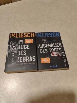 2x Vincent KLIESCH: Im Auge des Zebras + Im Augenblick des Todes (Bösherz-Thrill