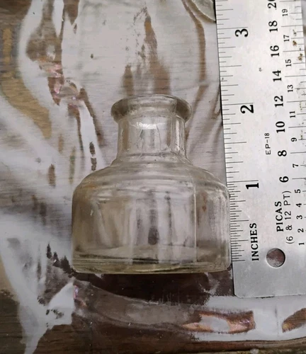 Vintage Higgins Brooklyn N.Y. Ink Glass Bottle Embossed