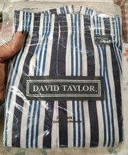 3 Pair David Taylor Sears Men's Boxer Shorts Size M 34-36 Pinstriped New