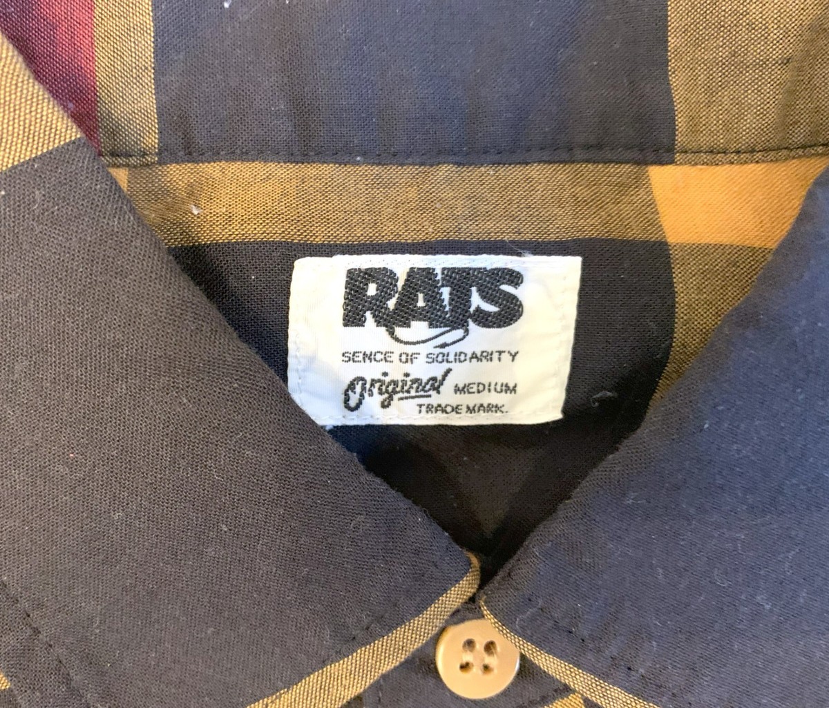 Rats neighborhood vintage style plaid shirt, size M | eBay