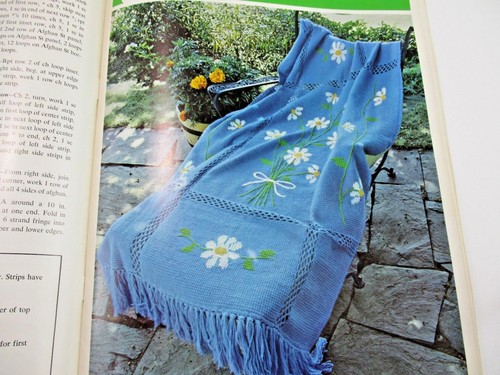 Hearth Warmers Afghan Pattern Instructions Book 85 1974 Bucilla Bear Fleisher - Picture 7 of 7