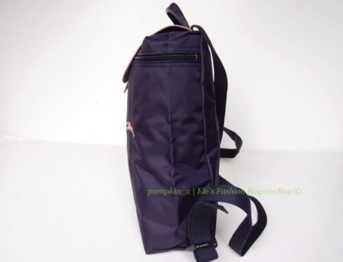 NWT LONGCHAMP Le Pliage Club Nylon Travel Backpack Bilberry Deep Purple AUTHENTC - Picture 7 of 12