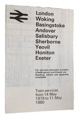 19879-80 BR Mini Timetable Exeter