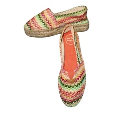 TONI PONS ORIGINAL ESPADRILLES WOMENS SLIP ON MULTICOLOR SIZE 37