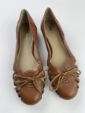 Sole Society Brown Shoes 8.5 Mary Jane Espadrille Slip On Flats Loafers Lace Tie