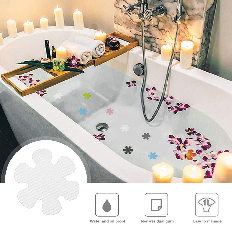 Slipresistant Shower Stickers Safe Floor Colorful Flower Non Slip