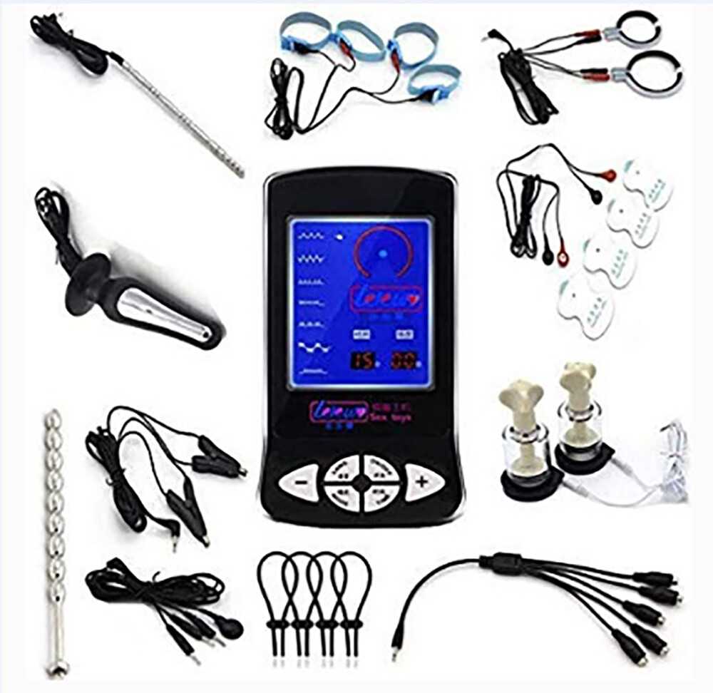 Leather Penis Ring BD SM Electro Stimulation Orgasm Masturbation Adult Sex  Toys | eBay