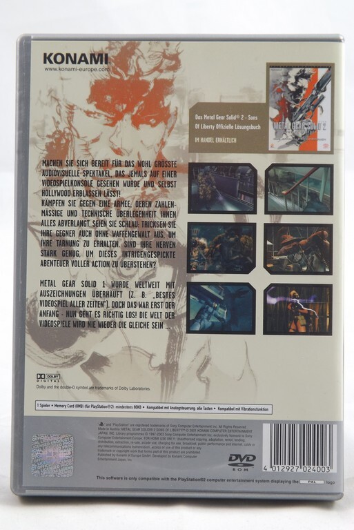 Jeu METAL GEAR SOLID 2: SONS OF LIBERTY - Version Platinum PS2 - Neuf - Version Française PAL