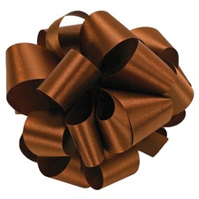 10 yd DOUBLE FACE CHOCOLATE SATIN POLYESTER RIBBON 5/8" - 1 1/2"