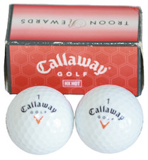 Callaway HX Hot White Golf Balls New in Box Troon Rewards Logo Two Balls 1