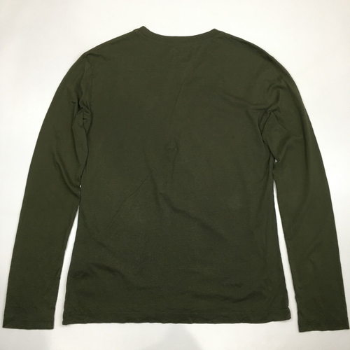 AJ ARMANI JEANS Men's sz Small/Medium Green Orange Logo Print Long Sleeve Shirt - Picture 7 of 7