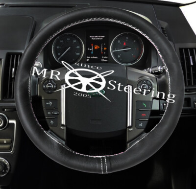 Für LAND ROVER Discovery LR3 04-09 Leder Lenkrad Abdeckung Weiß 2 Naht