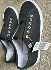 Hurley Chloe Women's Slip-On Canvas Shoes Fashion Sneaker Black Size:7