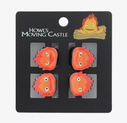Studio Ghibli Howl's Moving Castle Calcifer Mini Claw Hair Clip Set - Picture 1 of 2