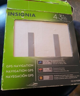 Insignia NS-NAV01 4.3'' Touchscreen Portable GPS Navigation System USA Maps Text 