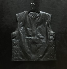 100 Black Leather vest