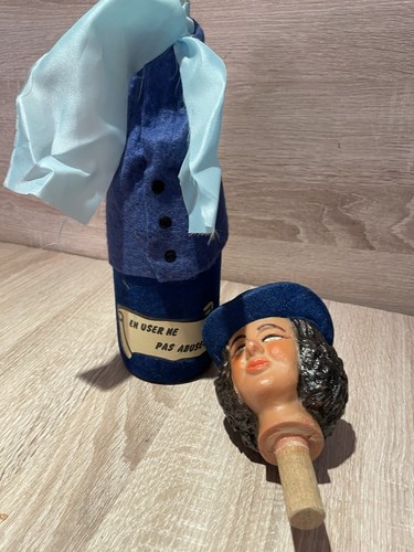 1960s Charchter Wine Bottle Decanter Novelty Lady Breweriana Ornament Kitch (1 - Picture 12 of 13