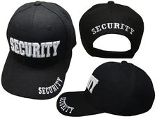Security Hat Officer Guard Baseball Cap Adjustable Black Hat Headwear