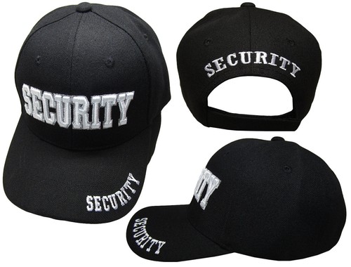 Security 3-D White Letters Black 