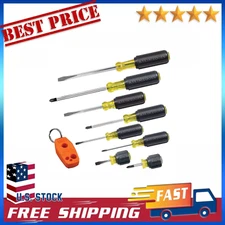 Klein Tools 85148 9-Pc Screwdriver Set with Magnetizer/Demagnetizer
