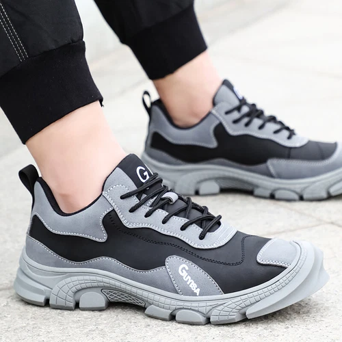 Men's Safety Shoes Steel Toe Cap Breathable Non-slip Indestructible Boots Hiking - Picture 11 of 16