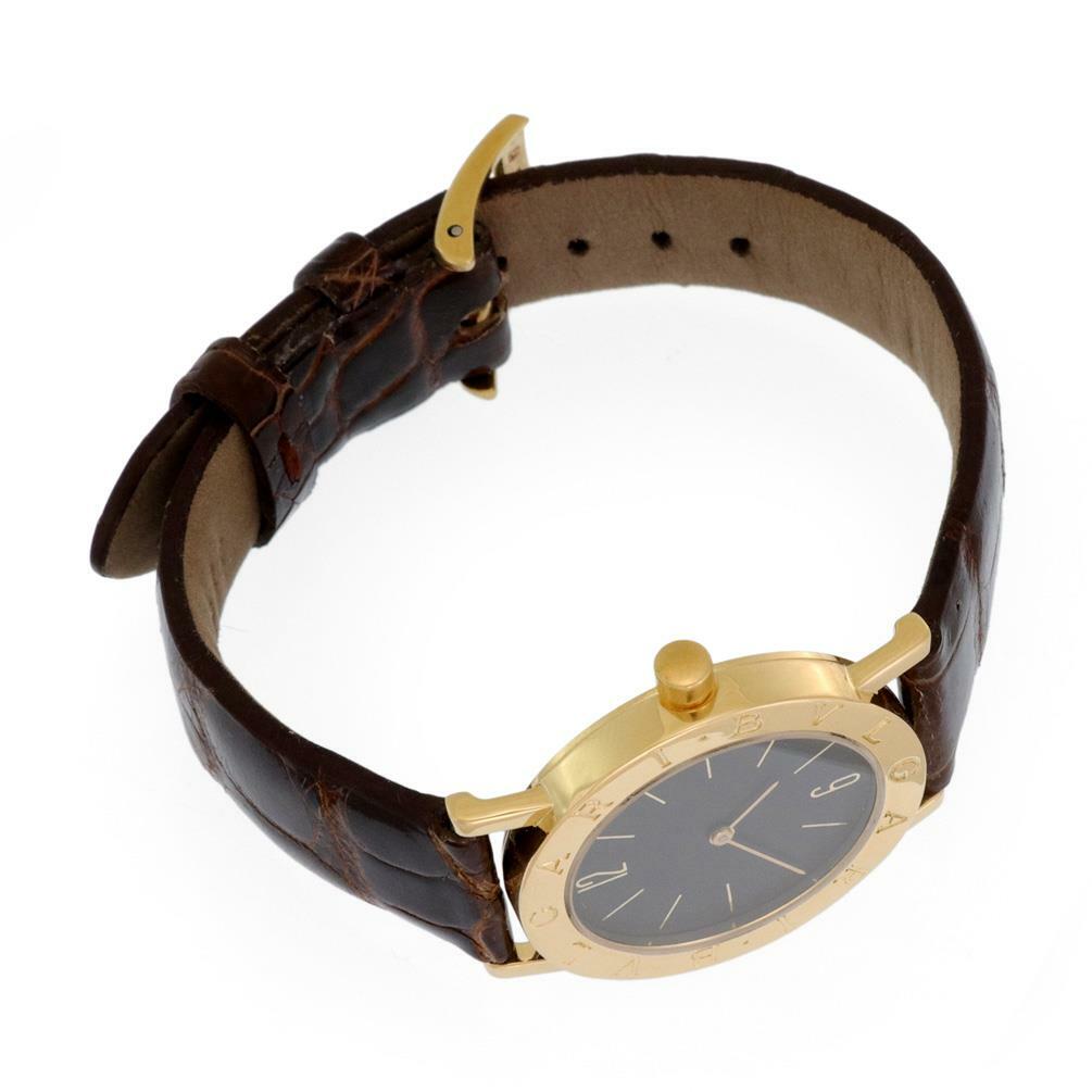 Bvlgari 18k Gold Men's Watch With Leather Band | eBay