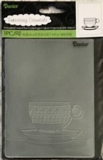Darice Embossing Folders Teacup And Saucer Tea Time Coffee Cup