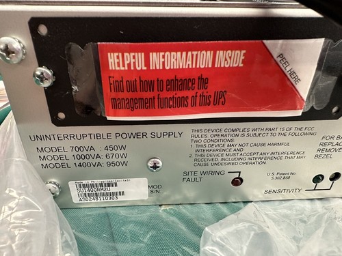 APC SU1400RM2U SMART-UPS Power Back-up New open Box - Picture 4 of 11